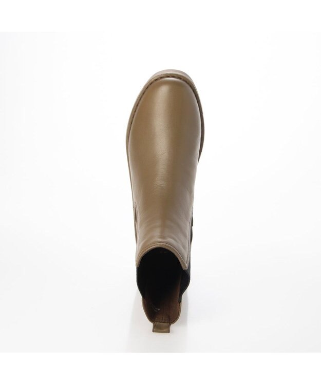 ing <ing>【WEB限定】【3E】【サスティナブルシリーズ】厚底サイドゴアショートブーツ カーキ