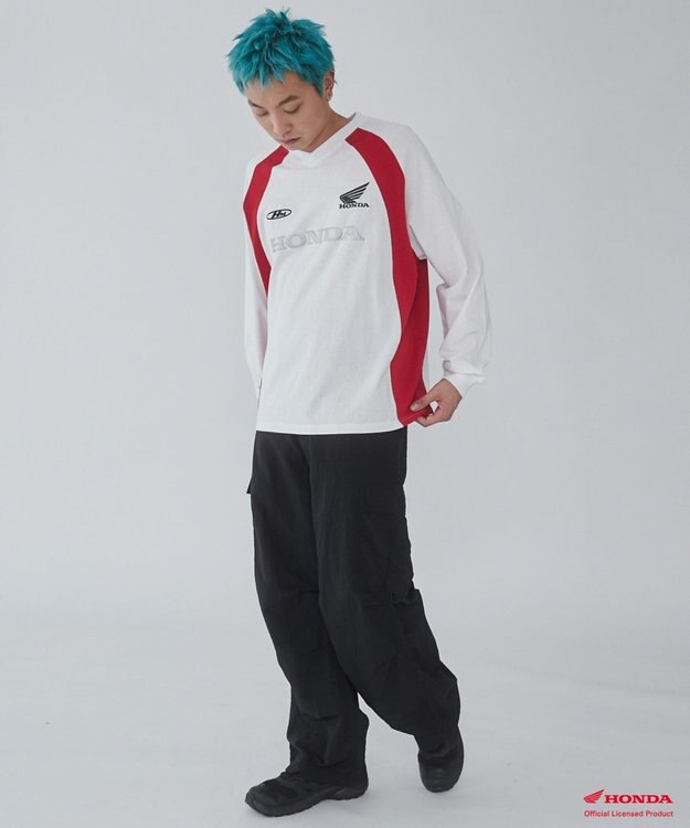 WEGO 【ユニセックス着用ITEM】別注HondaグラフィックT（LS） ホワイト