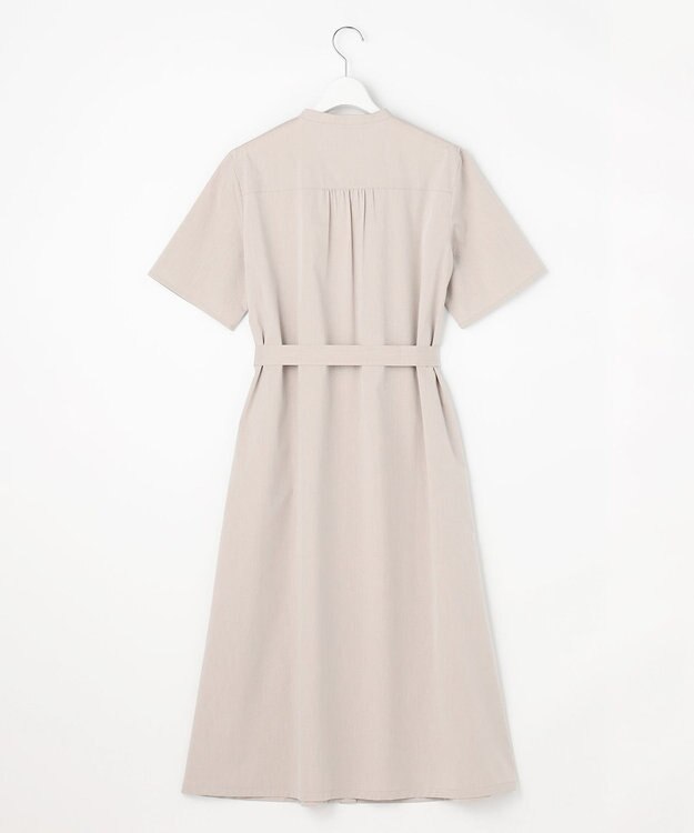 J.PRESS LADIES S 【一枚で着映え】ライトタフタ タックプリーツ ワンピース グレージュ系