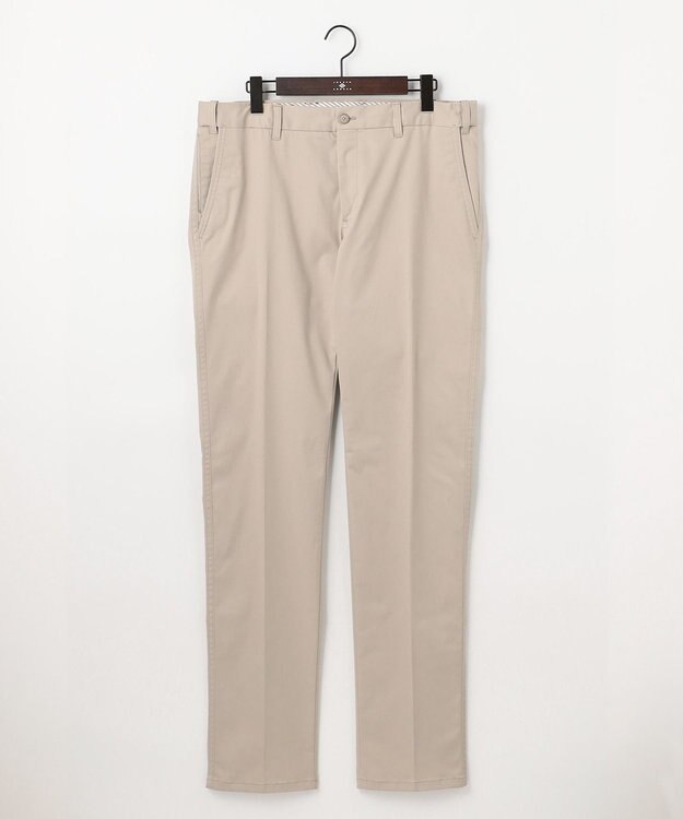 JOSEPH ABBOUD 【キングサイズ・ウェストも伸びる！/JAPANファブリック/ストレッチ】ハイパワーサテンストレッチ パンツ ベージュ系