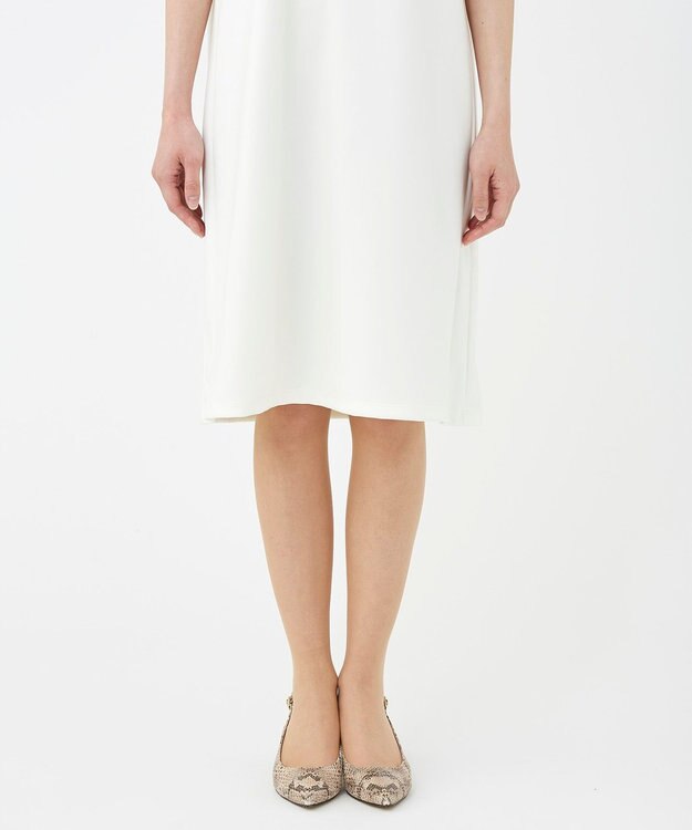 KASHIYAMA 【抗菌繊維】スタイリッシュジャージー オーバーサイズドレス ホワイト