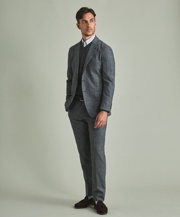 GOTAIRIKU 【セットアップ対応 / AIRY MOVE】RENEWOOL セットアップジャケット ライトグレー系8