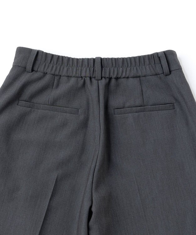 UNFILO イージーケア ワイドパンツ チャコールグレー