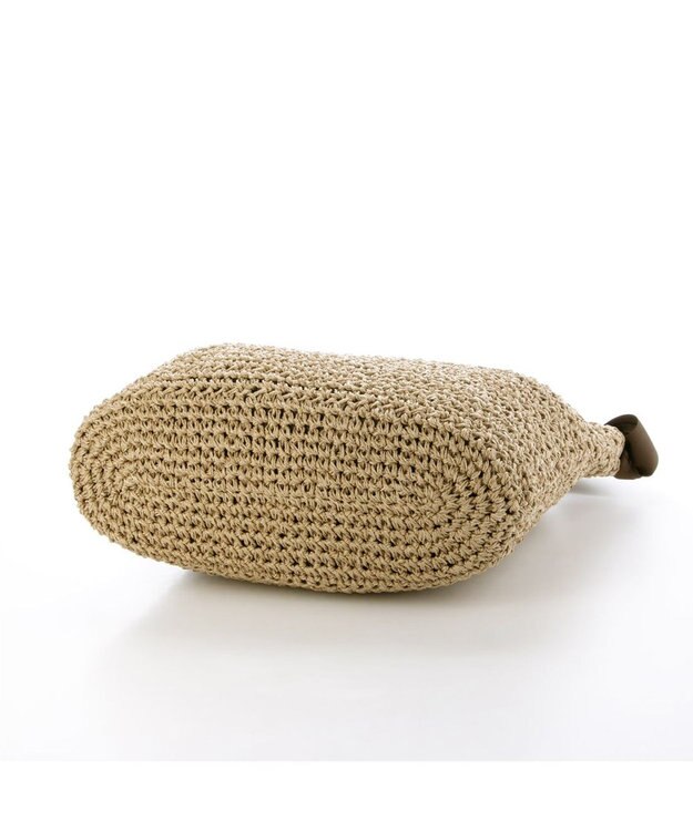 UNBILLION カシュカシュ cachecache / 下がりグログラン地柄編みトート カゴバッグ チョコ