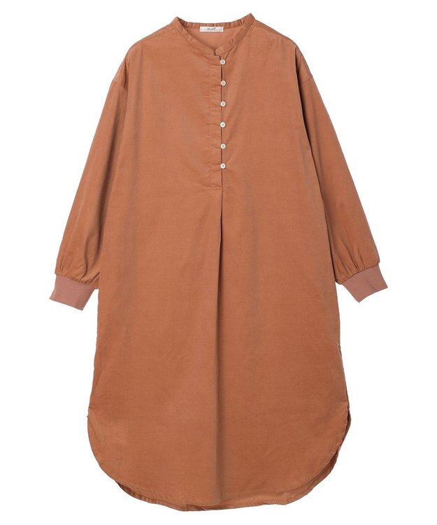 CRAFT STANDARD BOUTIQUE コーデュロイリブ付きワンピース Light Pink