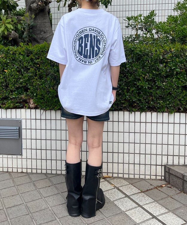 WEGO 【ユニセックス着用ITEM/MLサイズ展開】BENDAVISサークルロゴT（SS） ホワイト