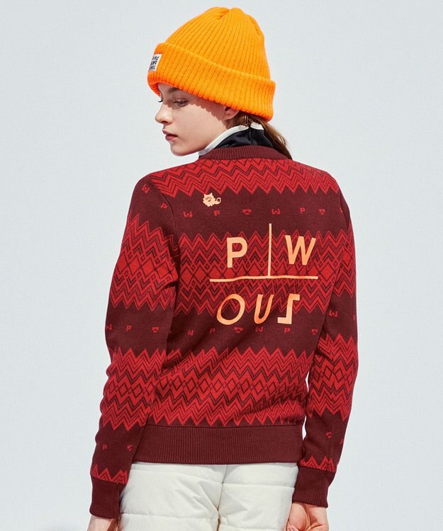 PW CIRCULUS 【手洗い可】【WOMEN】フェアアイルニット レッド系5