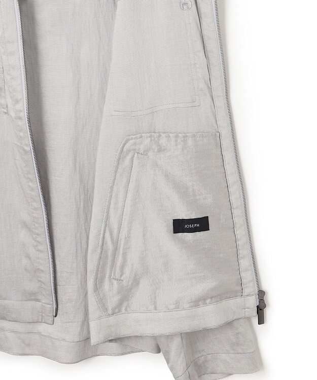 JOSEPH HOMME ストレッチマイヤー　フードブルゾン ライトグレー系