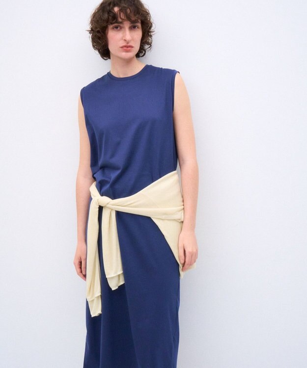 ATON SUVIN 60/2 | スリーブレスドレス BLUE