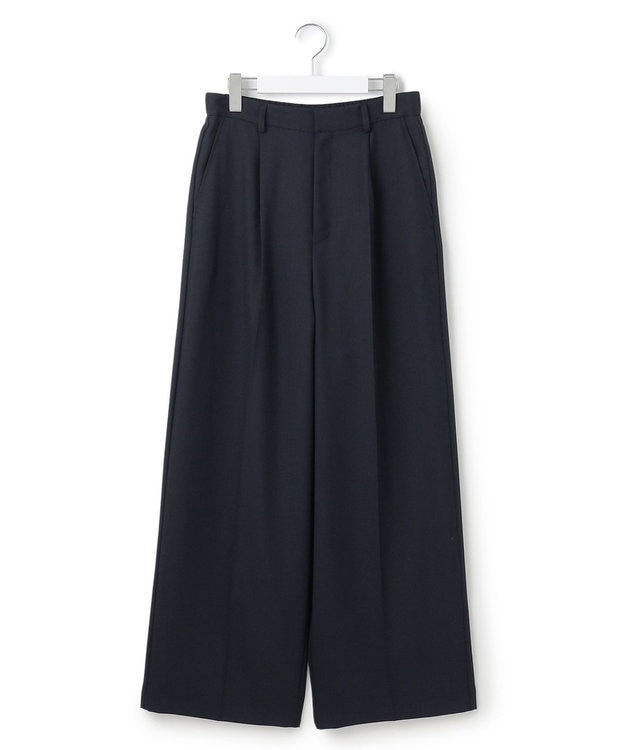 23区 【滝沢眞規子さん着用/VERY掲載/洗える】TWビエラ タック ワイド パンツ ネイビー系