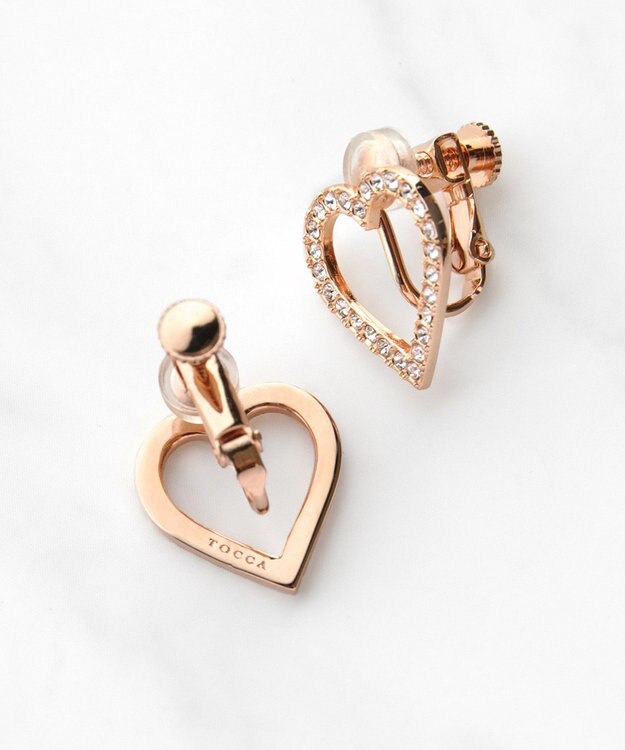 TOCCA WISH IN HEART EARRINGS イヤリング ローズ系