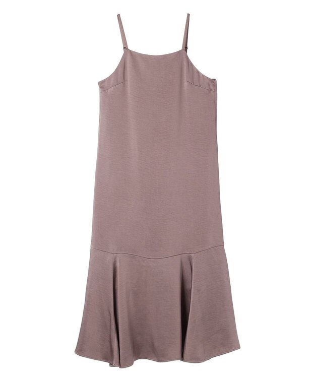 earth music&ecology サテンキャミワンピース Beige