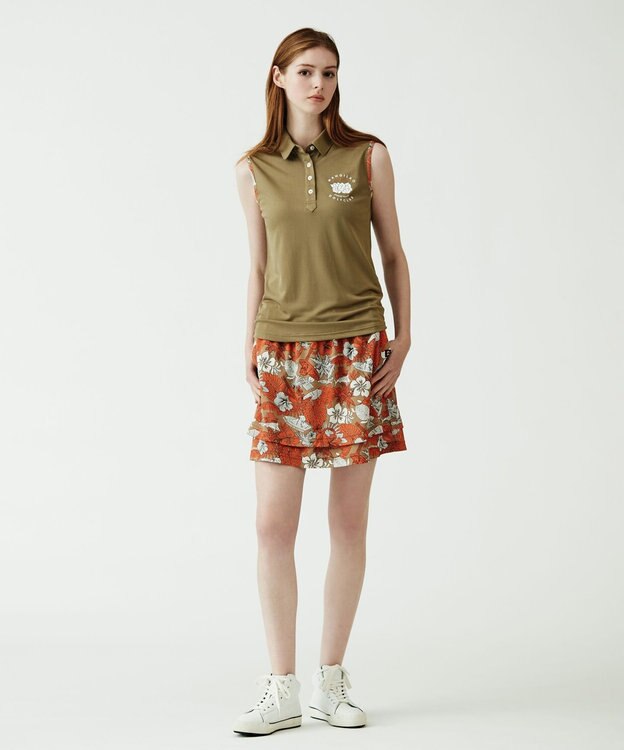 23区GOLF 【WOMEN】STUDIO FIGLIO アロハ総柄 スカート オレンジ系5