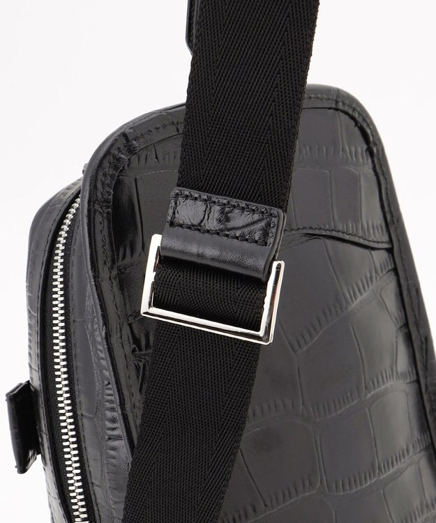 JOSEPH HOMME クロコダイルレザー 　ボディバッグ ブラック系