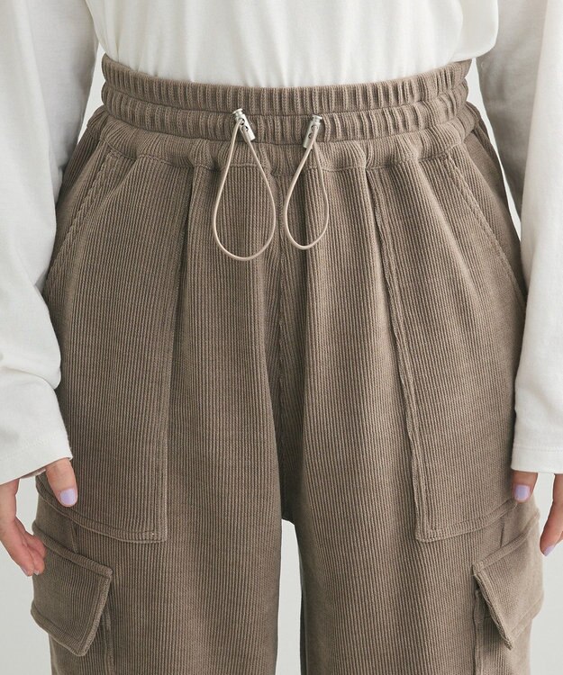 Green Parks ・ＥＬＥＮＣＡＲＥ　ＤＵＥ　コーデュロイカーゴパンツ Gray Beige