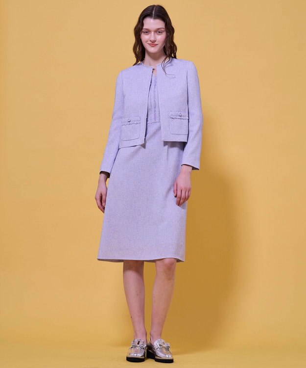 TOCCA FROST MIST TWEED ドレス ライラック系5