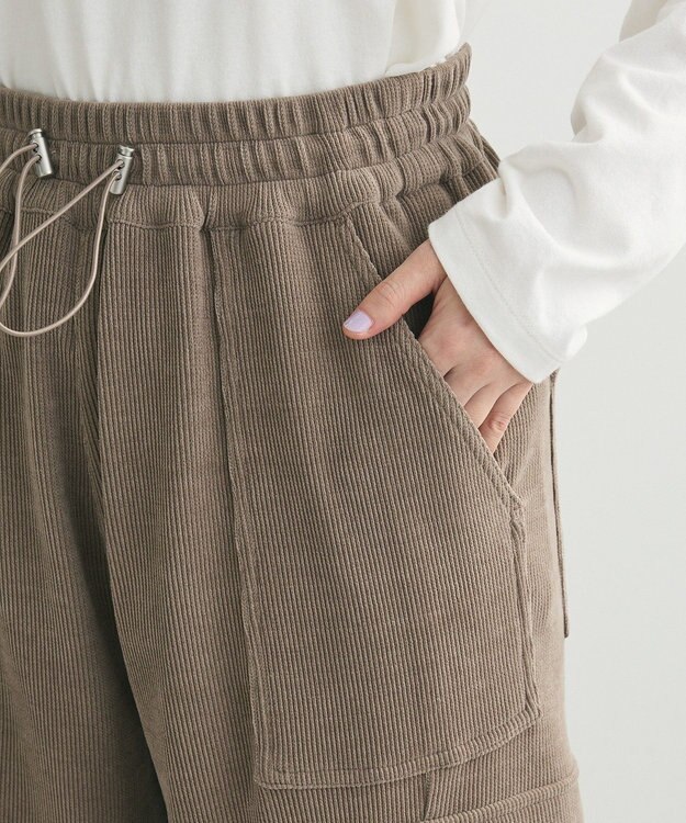 Green Parks ・ＥＬＥＮＣＡＲＥ　ＤＵＥ　コーデュロイカーゴパンツ Gray Beige