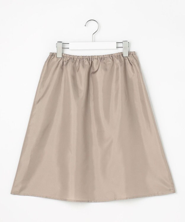 J.PRESS LADIES S 【一枚で着映え】ライトタフタ タックプリーツ ワンピース グレージュ系