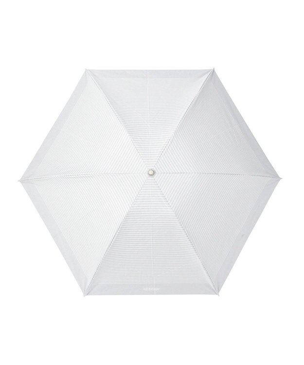 MOONBAT 【フワクール生地使用/軽量】MACKINTOSH PHILOSOPHY 遮光 晴雨兼用 折りたたみ日傘 ボーダー ライトグレー