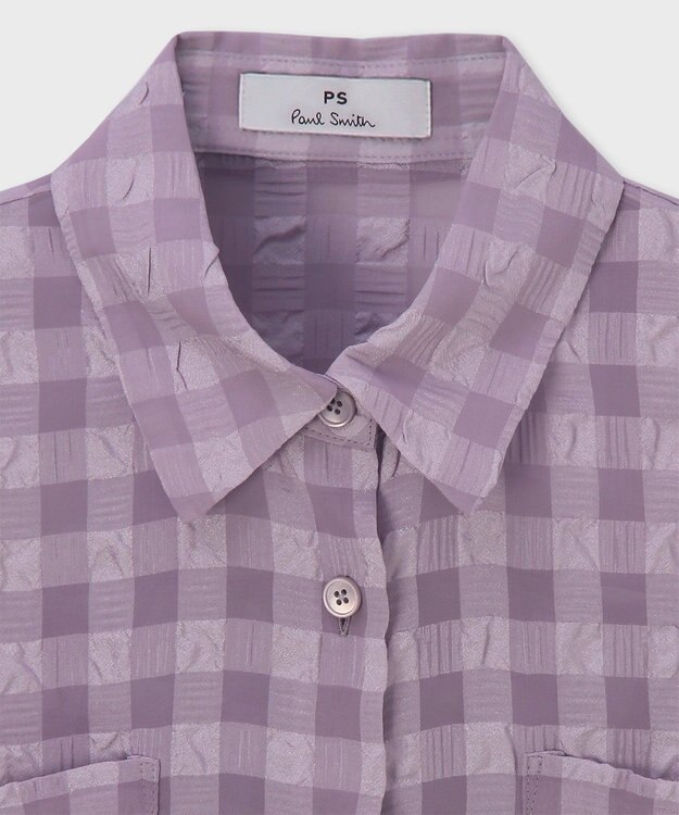 Paul Smith シアサッカー キャップスリーブ シャツ ラベンダー