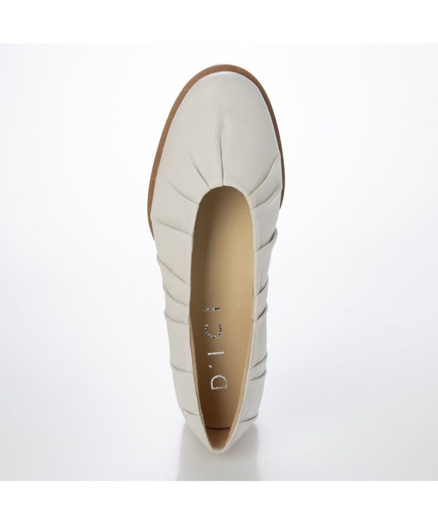 MODE ET JACOMO <D'ICI>ドレープデザインフラットシューズ アイボリー