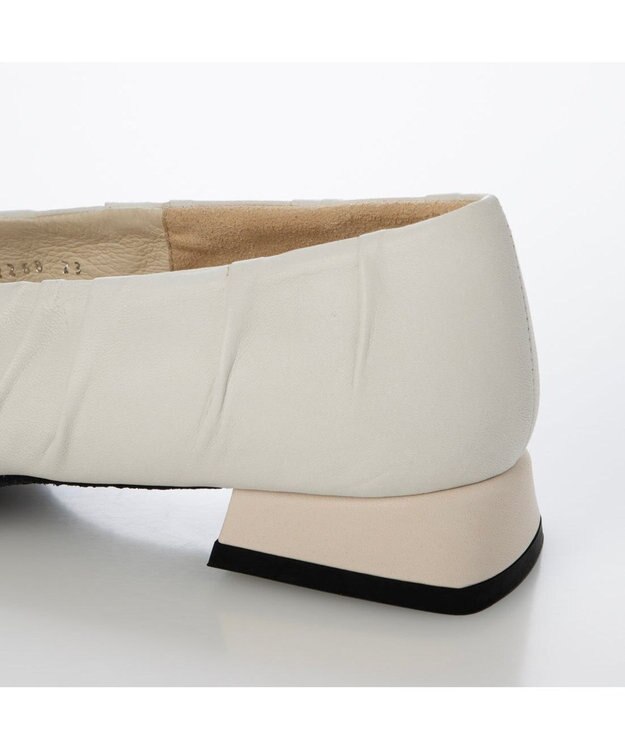 MODE ET JACOMO <D'ICI>ドレープデザインフラットシューズ アイボリー