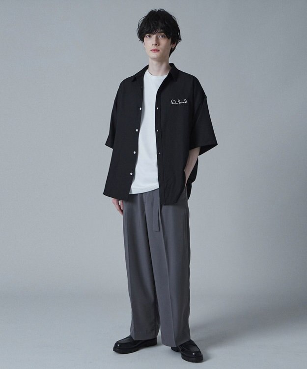 WEGO アムンゼンワンポイントBIGシャツ（S） ブラック