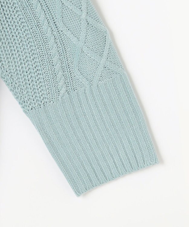 ANY L ソフトタッチケーブルニットチュニック ミント