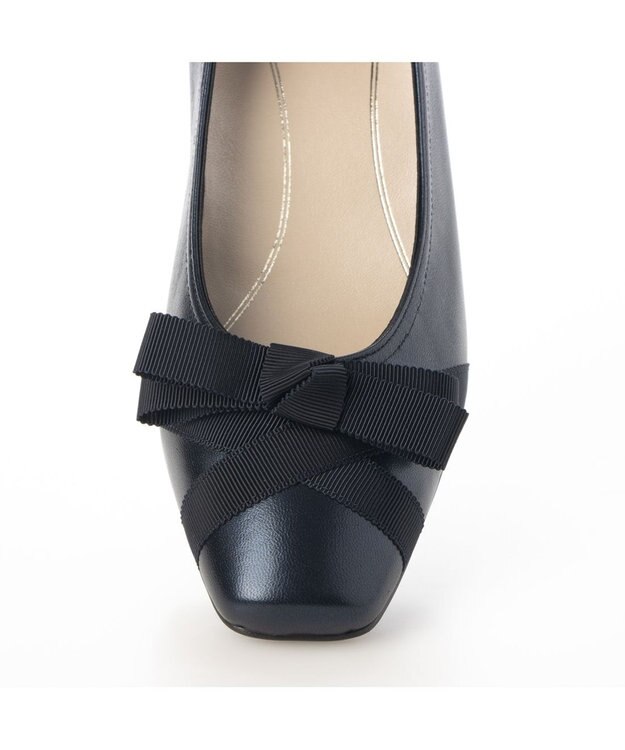 Riz raffinee <Riz raffinee>【3E】グログランリボンパンプス ネイビービー