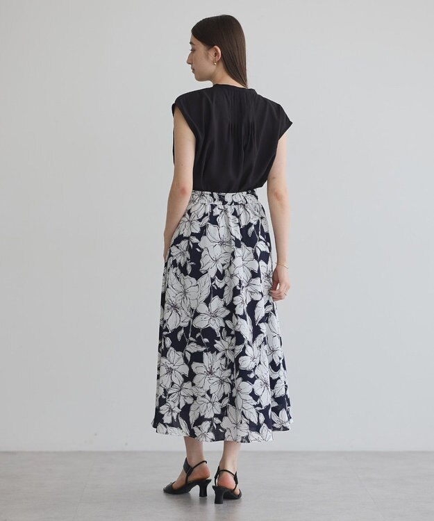 YECCA VECCA 【接触冷感】COOLバックピンタックブラウス Black