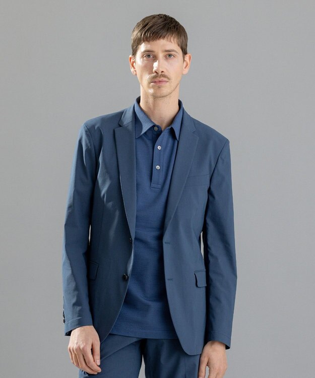 JOSEPH HOMME リネンシャンブレーストレッチ　ジャケット ダルブルー系