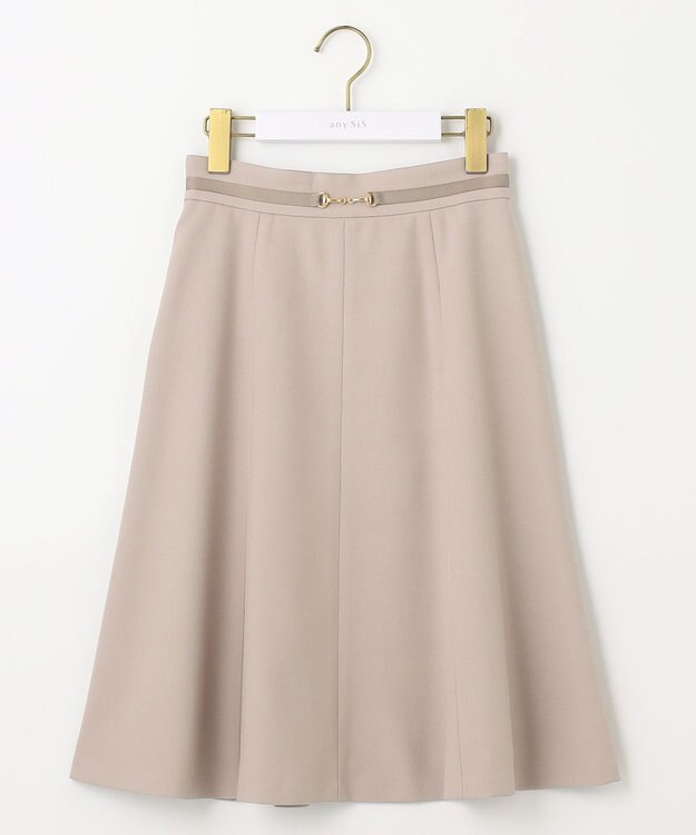 ANY SIS S 【低身長企画】ミニドビーフレア スカート ライトベージュ