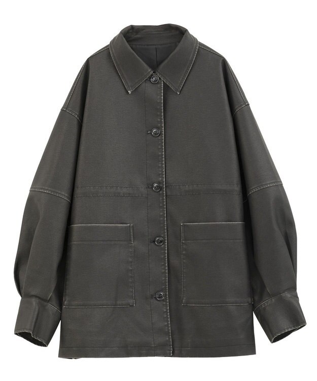 Green Parks ・ＥＬＥＮＣＡＲＥ　ＤＵＥ　フェイクレザーカバーオール Black