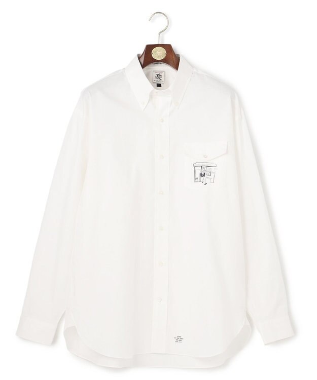 J.PRESS MEN 【AaronChang】【UNISEX】コットンダンガリー シャツ / B.D. / Baggy-Fit ホワイト系