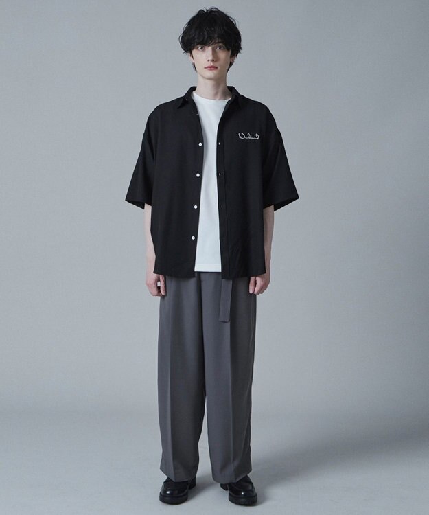 WEGO アムンゼンワンポイントBIGシャツ（S） ブラック