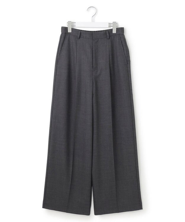 23区 【滝沢眞規子さん着用/VERY掲載/洗える】TWビエラ タック ワイド パンツ グレー系