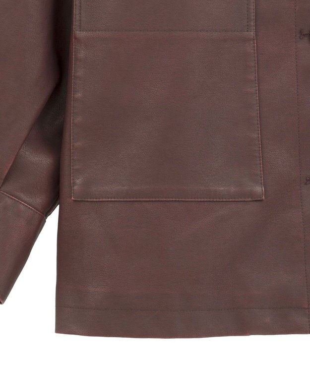 Green Parks ・ＥＬＥＮＣＡＲＥ　ＤＵＥ　フェイクレザーカバーオール Bordeaux