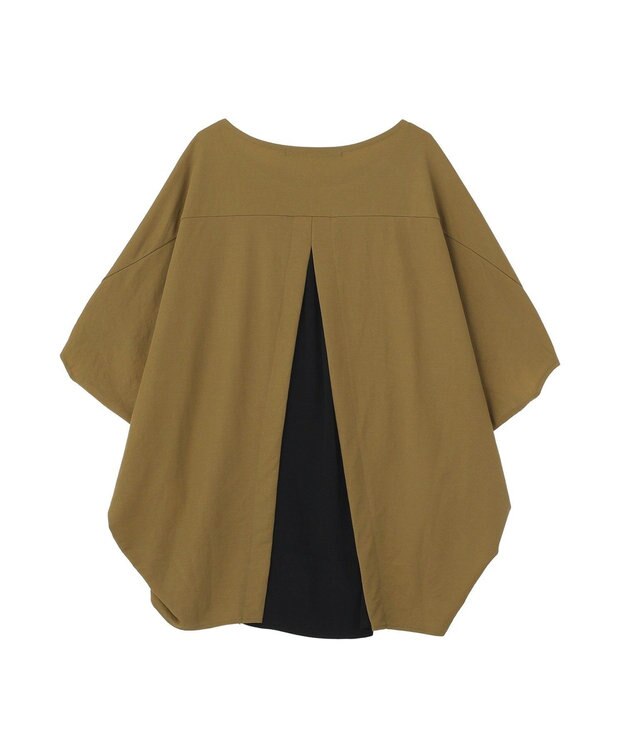 YECCA VECCA 異素材切替バックデザインプルオーバー Khaki