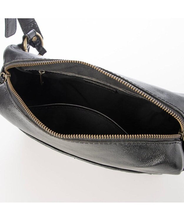 UNBILLION ピークスピーク PEAKS PEAK / 牛革レザーメッシュボディショルダー ブラック