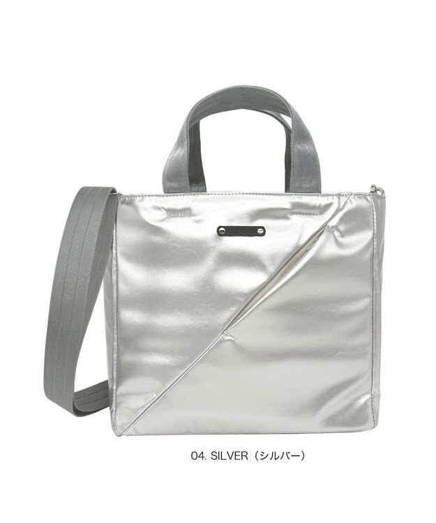 ROOTOTE 3665【ななめに走るポケットライン】LT.スクエア.スラッシュ-A 04：シルバー