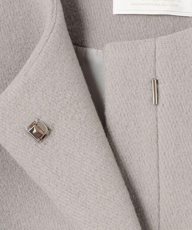 ANY SIS ノーカラー コート グレージュ