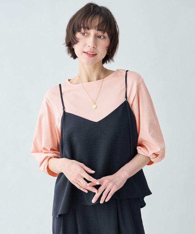 ANY 【2SET】2WAYビスチェ×ワイドパンツセットアップ ネイビー