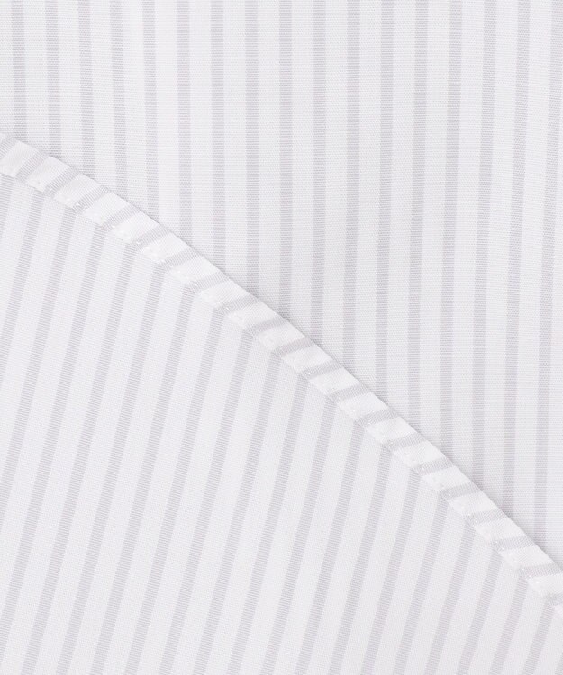 GOTAIRIKU 【形態安定】PREMIUMPLEATS_セミワイドカラー 通年ドレスシャツ（ストライプ） ライトグレーストライプ