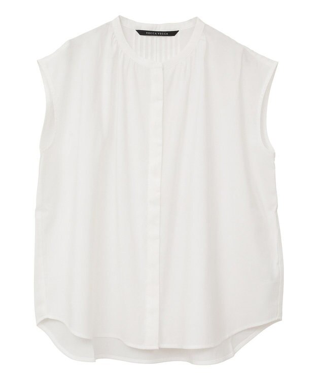 YECCA VECCA 【接触冷感】COOLバックピンタックブラウス Off White