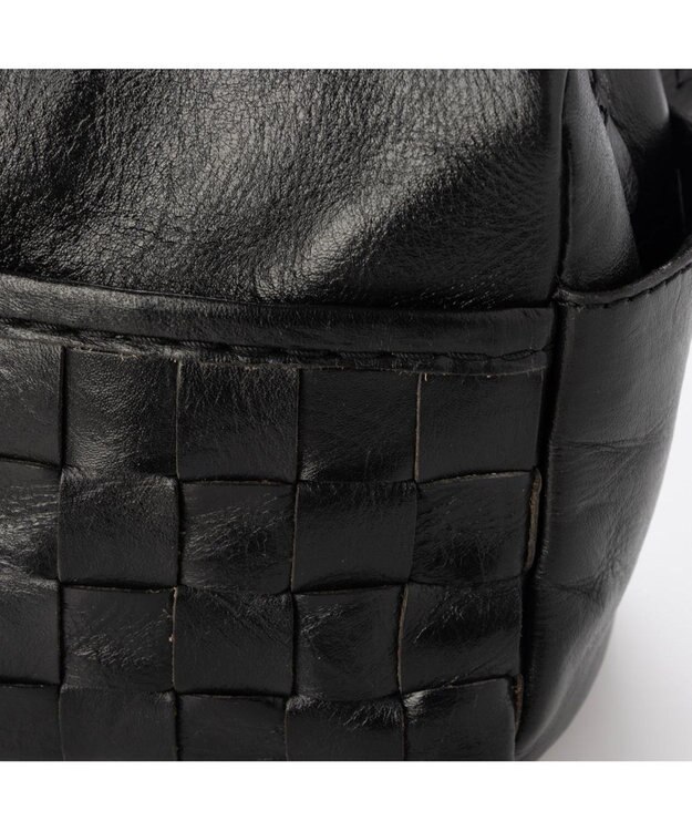 UNBILLION ピークスピーク PEAKS PEAK / 牛革レザーメッシュボディショルダー ブラック