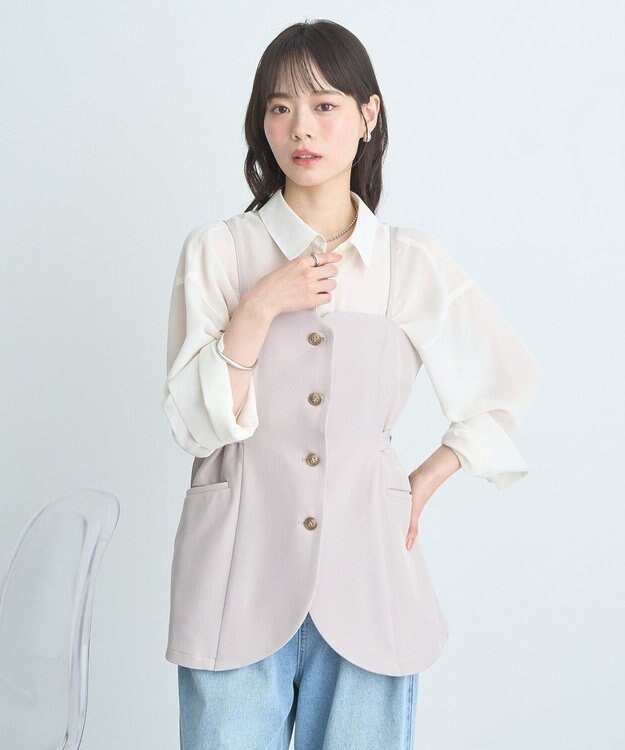 earth music&ecology シアーシャツ Off White