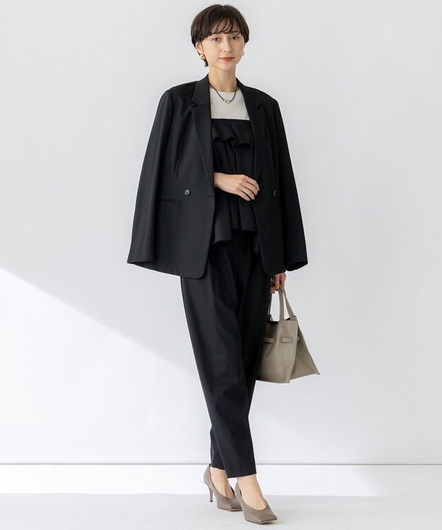 23区 【Oggi3月号掲載/セットアップ対応】 ライトクロス ジャケット ブラック系