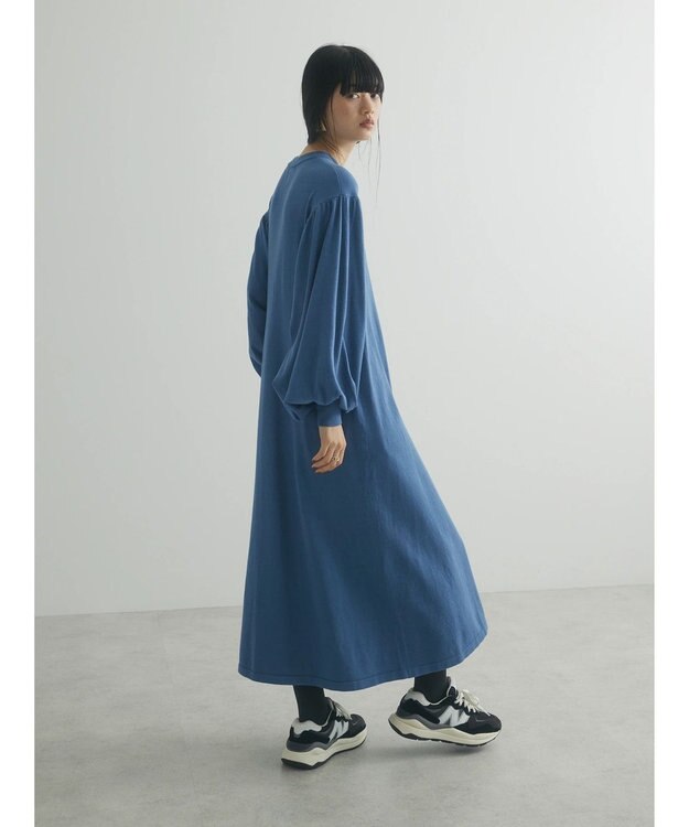Green Parks armonia. 袖ボリュームニットワンピース Blue