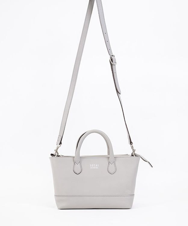 YUSHI EPICE-2WAY HANDBAG ハンドバッグ ショルダーバッグ 2WAY ライトグレー