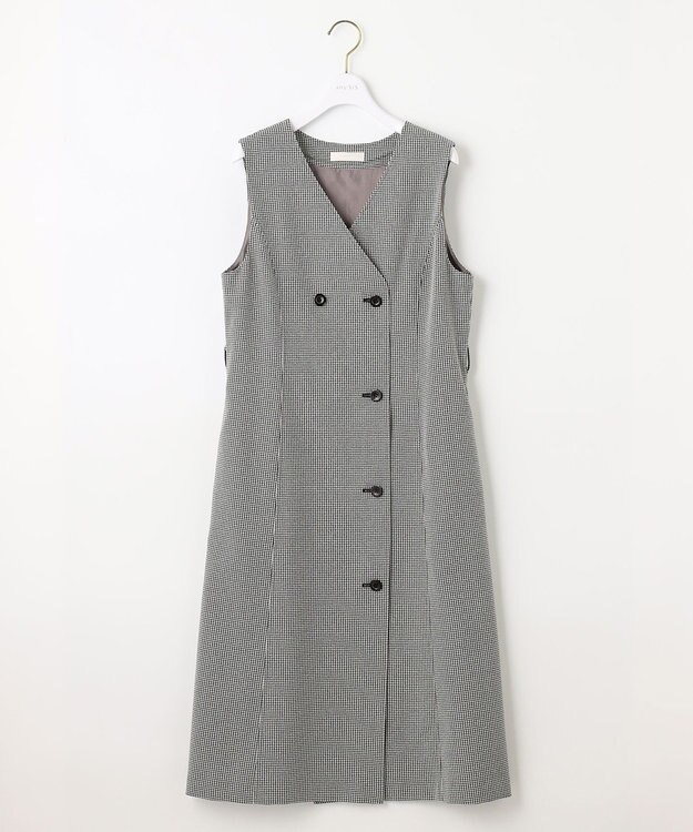 ANY SIS L 【2WAY】ジレラップ ワンピース モノトーンギンガム